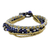 Lapis lazuli beaded bracelet, 'Brisk Ocean' - Brass and Lapis Lazuli Multi-Strand Beaded Bracelet