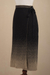 Falda cruzada de algodón - Falda cruzada negra degradada de algodón orgánico de Perú