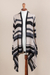 Cardigan sweater, 'Nighttime Mirage' - Striped Beige Cardigan Sweater from Peru (image 2d) thumbail