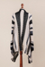 Cardigan sweater, 'Nighttime Mirage' - Striped Beige Cardigan Sweater from Peru (image 2f) thumbail