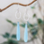 Blue chalcedony dangle earrings, 'Exhilarated' - Blue Chalcedony Dangle Earrings with Hammered Silver (image 2) thumbail