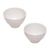 Kleine Keramikschalen, „Country Dot“ (Paar) – Paar Keramikschalen mit weißer Glasur und Punktmotiven