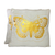 Cotton cushion covers, 'Golden Butterflies' (pair) - Golden Butterflies Off White Cotton Cushion Covers (Pair)