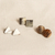 Horn button earrings, 'Haitian Geometry' (set of 3) - Natural Horn Earrings (Set of 3)
