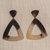 Horn dangle earrings, 'Anita' - Artisan Crafted Horn Earrings