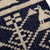 Wool area rug, 'Blue Night Songs' (2x3.5) - Geometric Bird Navy & White Wool Area Rug from Peru (2x3.5)