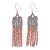 Beaded dangle earrings, 'Chao Phraya Tassels' - Bohemian Beaded Tassel Dangle Earrings from Thailand