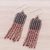 Beaded dangle earrings, 'Chao Phraya Tassels' - Bohemian Beaded Tassel Dangle Earrings from Thailand