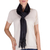 Cotton scarf, 'Starry Sky' - Handwoven Black and White Cotton Scarf (image 2b) thumbail