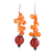 Carnelian dangle earrings, 'Ceremony' - Carnelian dangle earrings