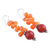 Carnelian dangle earrings, 'Ceremony' - Carnelian dangle earrings