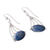 Lapis lazuli dangle earrings, 'Inca Comets' - Modern Sterling Silver Dangle Lapis Lazuli Earrings (image 2c) thumbail