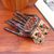Batik wood ring holder, 'Beautiful Hands' - Floral Batik Wood Ring Holder from Java (image 2b) thumbail