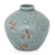 Celadon ceramic vase, 'Autumn in My Heart' - Floral Celadon Ceramic Vase (image 2a) thumbail