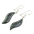Dark green jade dangle earrings, 'Floating in the Breeze' - Dark green jade dangle earrings (image 2c) thumbail