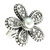 anillo flor perla cultivada - Anillo de mujer con flor de plata 925 y perlas cultivadas