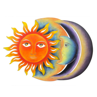 10" Aluminum Sun and Moon Eclipse Wall Art 