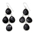 Onyx chandelier earrings, 'Midnight Chandelier' - Indian Black Onyx and Sterling Silver Chandelier Earrings