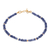 Gold accented iolite beaded bracelet, 'Simply Enchanted' - 24k Gold Accented Iolite Beaded Bracelet from Thailand