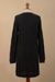 100% baby alpaca sweater, 'Long Lines in Charcoal' - Charcoal Alpaca Tunic Sweater Dress (image 2d) thumbail