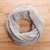 Alpaca blend infinity scarf, 'Cloud Cover' - Oyster Grey Alpaca Blend Infinity Scarf from Peru