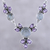 Amethyst and labradorite pendant necklace, 'Aurora Blossom' - Amethyst and Labradorite Pendant Necklace from India thumbail
