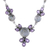Amethyst and labradorite pendant necklace, 'Aurora Blossom' - Amethyst and Labradorite Pendant Necklace from India (image 2c) thumbail