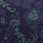 Baby alpaca long cardigan, 'Blue Dream Garden' - Blue Floral Jacquard Knit Alpaca Cardigan