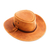 Men's leather hat, 'Cattleman Ranger' - Golden Tan Men's Leather Hat (image 2a) thumbail