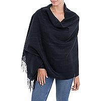 100% alpaca shawl, 'Deep Sky'