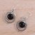 Onyx dangle earrings, 'Elegant Globes' - Onyx and Sterling Silver Dangle Earrings from India (image 2c) thumbail