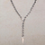 Sterling silver Y necklace, 'Snaking Tail' - Sterling Silver Naga Chain Y Necklace from Bali