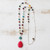Multi-gemstone pendant necklace, 'Springtime Hot Pink' - Brazilian Hot Pink Jade & Multi-Gemstone Necklace