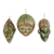 Wood ornaments, 'Three Kings' (set of 3) - African Wood Christmas Ornaments (Set of 3) thumbail