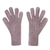 100% alpaca gloves, 'Pretty in Pink' - Cable Knit 100% Alpaca Gloves in Light Mauve from Peru (image 2d) thumbail