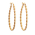 Gold plated sterling silver hoop earrings, 'Times Two' - Artisan Crafted Gold Plated Hoop Earrings thumbail