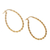 Gold plated sterling silver hoop earrings, 'Times Two' - Artisan Crafted Gold Plated Hoop Earrings (image 2c) thumbail