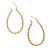 Gold plated sterling silver hoop earrings, 'Times Two' - Artisan Crafted Gold Plated Hoop Earrings