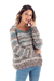 Alpaca blend pullover, 'Heathered Earth' - Alpaca and Cotton Blend Pullover Sweater (image 2a) thumbail