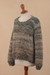Alpaca blend pullover, 'Heathered Earth' - Alpaca and Cotton Blend Pullover Sweater (image 2c) thumbail