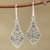 Sterling silver dangle earrings, 'Garden Gateway' - Openwork Sterling Silver Dangle Earrings Crafted in India (image 2) thumbail