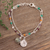 Multi-gemstone bracelet, 'Colorful Charm' - Multi-Gemstone Sterling Silver Bracelet from India