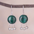 Chrysocolla dangle earrings, 'Gypsy Style' - Circular Chrysocolla and Silver Dangle Earrings from Peru