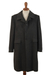 Men's baby alpaca blend coat, 'Tailored Charcoal' - Men's Charcoal Grey Baby Alpaca Blend Long Coat (image 2a) thumbail