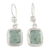 Jade dangle earrings, 'Life Divine' - Guatemalan Green Jade Artisan Crafted Earrings (image 2e) thumbail