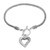 Sterling silver charm bracelet, 'Love Is Complex' - Sterling Silver Heart Charm Bracelet Crafted in Bali thumbail
