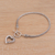 Sterling silver charm bracelet, 'Love Is Complex' - Sterling Silver Heart Charm Bracelet Crafted in Bali (image 2b) thumbail