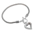 Sterling silver charm bracelet, 'Love Is Complex' - Sterling Silver Heart Charm Bracelet Crafted in Bali (image 2d) thumbail