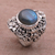 Labradorite dome ring, 'Jepun Mists' - Labradorite and Sterling Silver Dome Ring from Bali (image 2b) thumbail