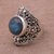 Labradorite dome ring, 'Jepun Mists' - Labradorite and Sterling Silver Dome Ring from Bali (image 2c) thumbail